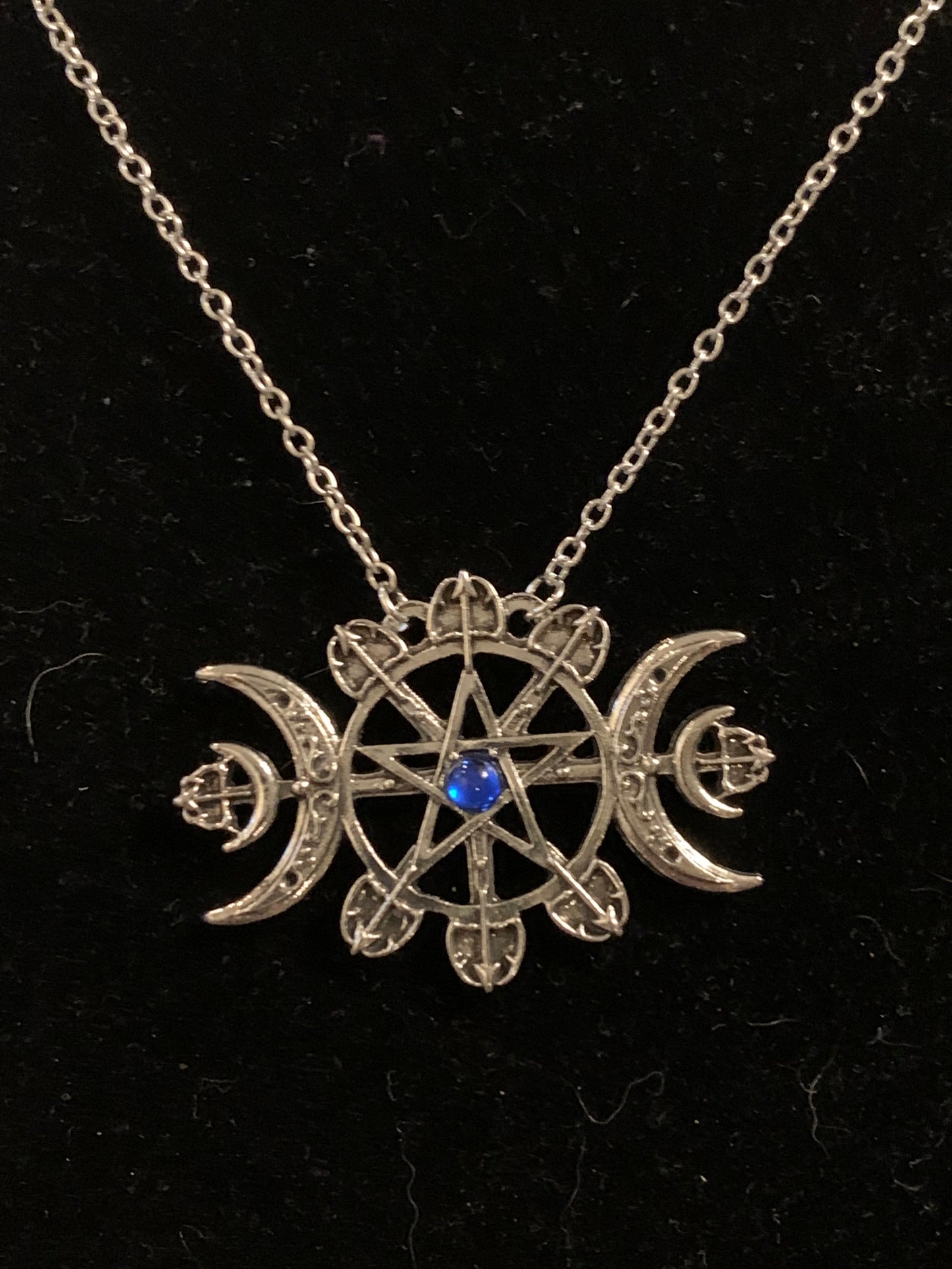Triple Moon Pentagram Necklace