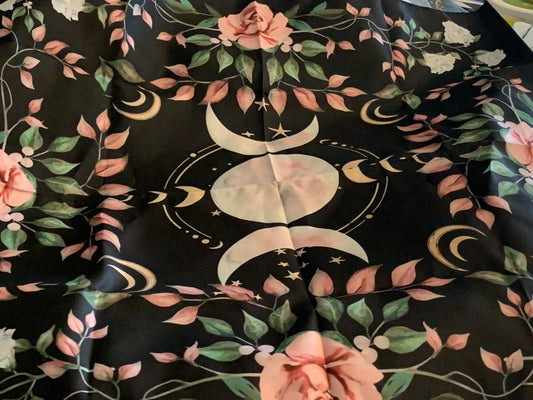 Triple Moon Flower Altar Cloth