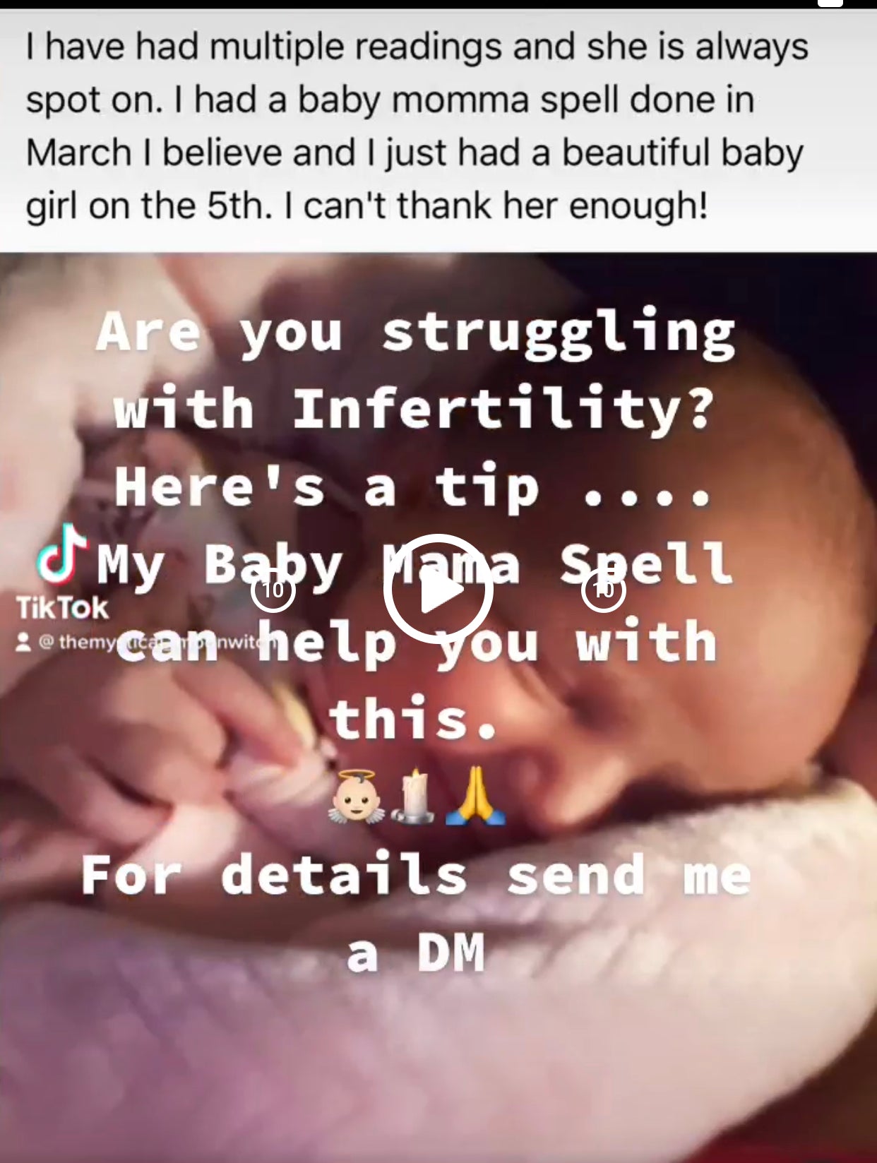 Baby Mama Fertility Spell