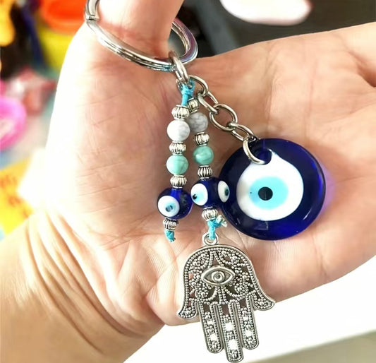 Evil Eye Hamsa Keychain🧿🪬