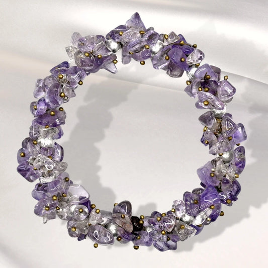 Amethyst Crystal Chip Bracelet