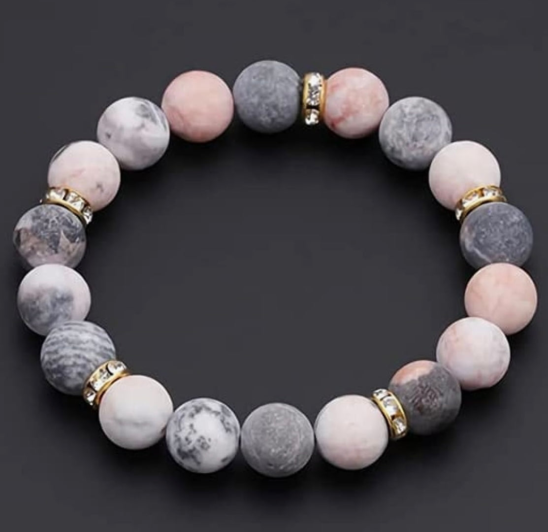 Wellness / Healing Crystal Rose Quartz Bead Bracelet