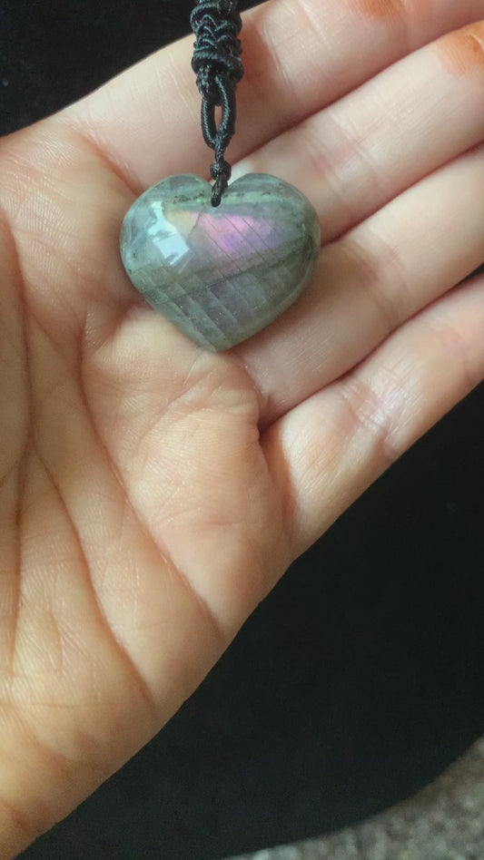 Labradorite Heart Necklace