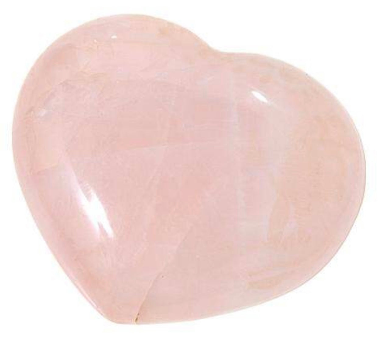 Hand Carved Gemstone Rose Quartz Heart